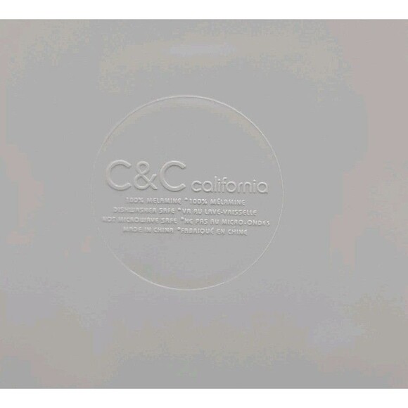 C&C California Home  4 Appetizer Plates SPRITZ PLEASE Square Melamine Cocktails - Picture 7 of 8